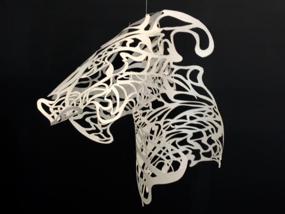 Horse head Paper cut art by Karley Karen