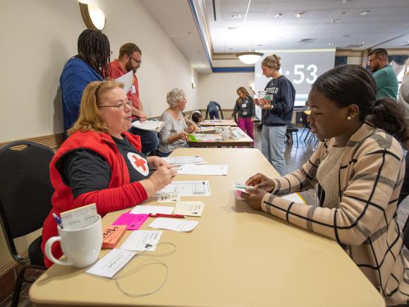 Health & Social Sciences host the Poverty Simulation, a complex role playing scenario where students in the Health and Social Sciences can get a better understanding of the struggles facing lower-income people and families.
