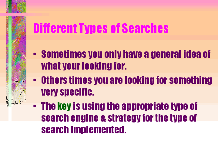 Different Types of Searches