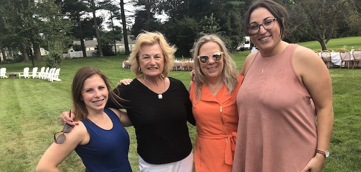 Kristen Michaelian ’17, Barbara Daubitz ’89, Professor Suzanne Boniface ’92, and Gina Battista ’19 at last year’s Farm-to-Table event.