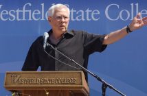 Coach Jerry Gravel, speaking at the track dedication, 2009.