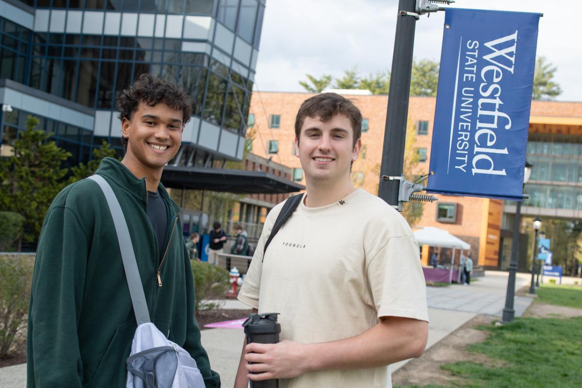 Students on campus 