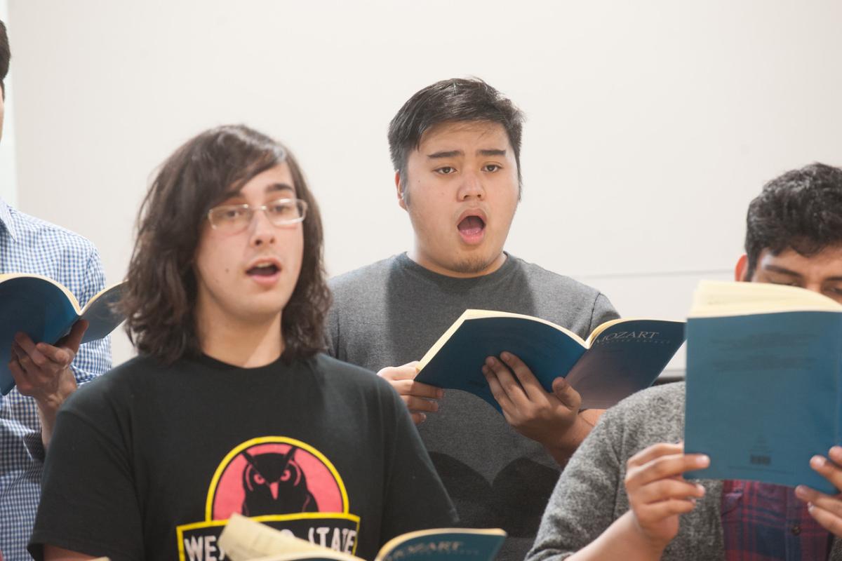 Westfield State University choral students