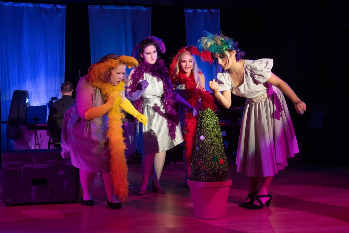Westfield State voice students in the musical Seussical