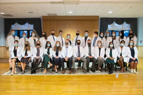 Graduation Celebration and White Coat Ceremony for the 2021-2022 classes of the Westfield State University Physician's Assistant Program, December 2021