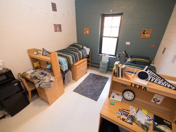 Interior view of Courtney Hall dorm room