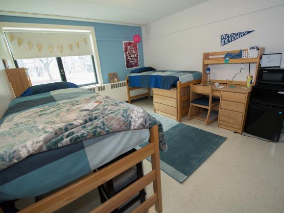 interior view of Lammers Hall dorm room