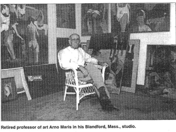 Retired Professor of Art Arno Maris in his Blandford, Mass., Studio