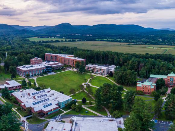 Aerial image of the Westfield State campus