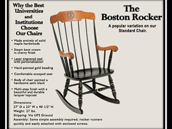 Westfield State Rocking Chair in Recognition of 25 years of Service