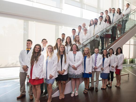 Image of the Physician's Assistant cohort during the White Jacket Ceremony