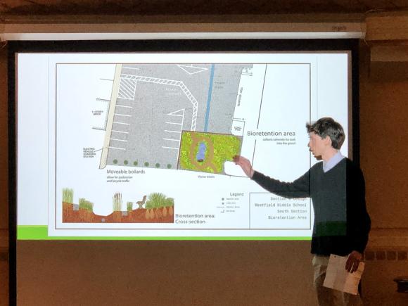 Student Presenting Green Infastructure Project