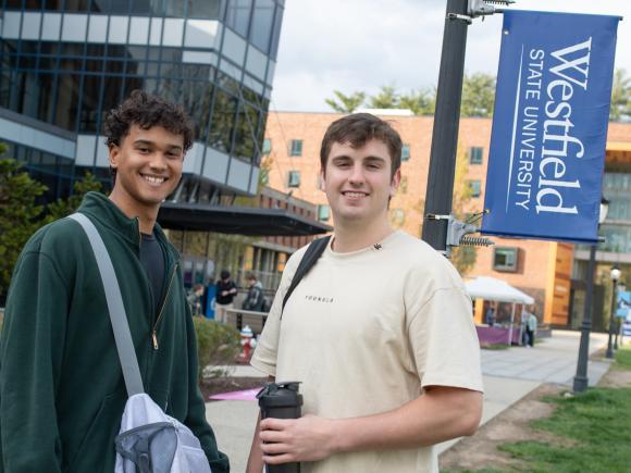 Students on campus 