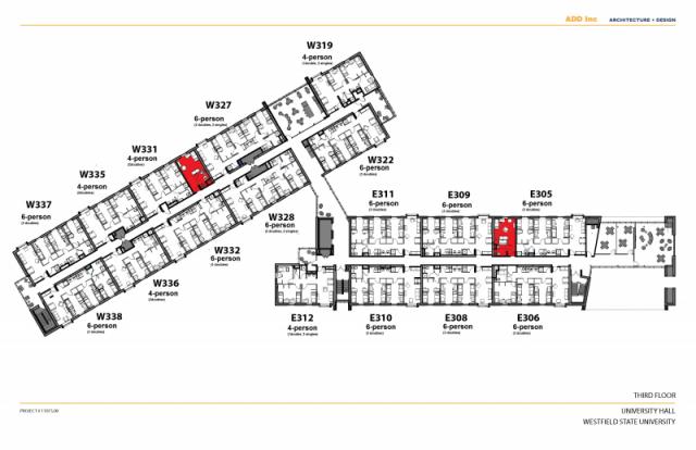 University hall floor plan