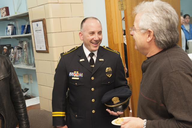 Reception in the Veterans Affairs office in Bates hall