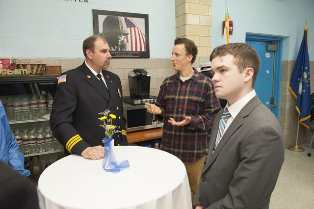 Reception in the Veterans Affairs Office in Bates Hall