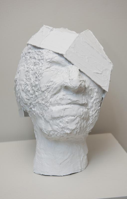 White, plaster bust 