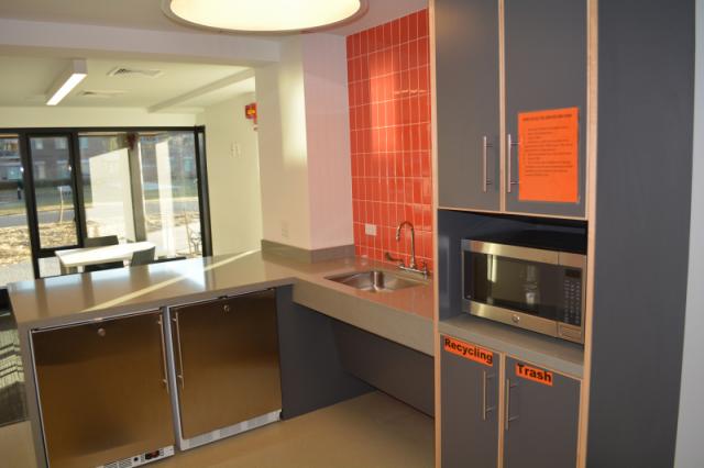 Davis Hall common kitchen area