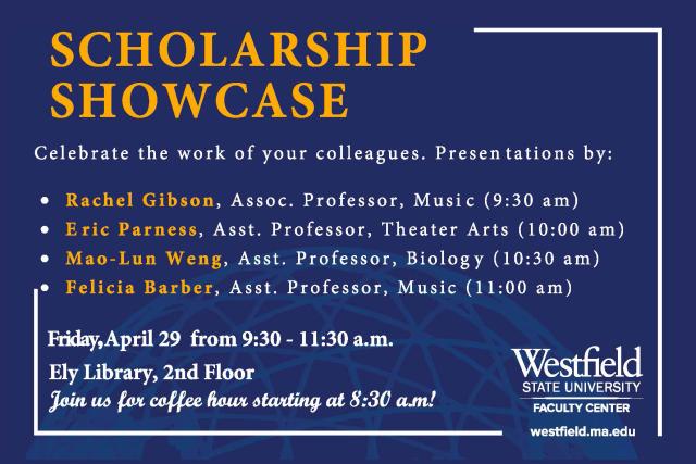 Faculty Showcase Poster, April 2022