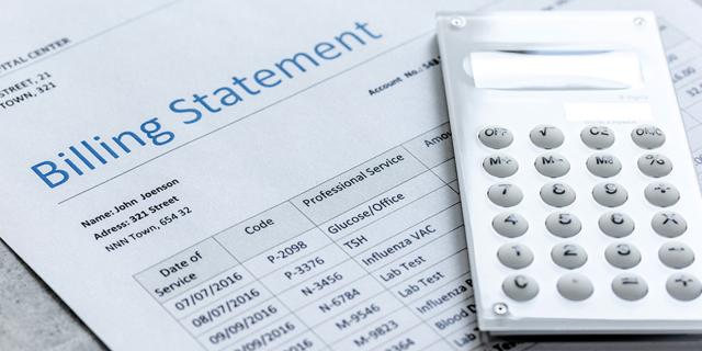 Billing Statement stock photo