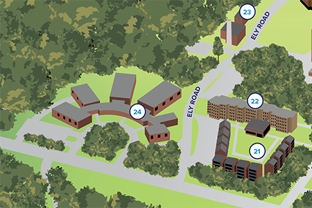 Dower Center for the Arts on the campus map