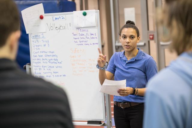 Westfield State Athletics students in discussion