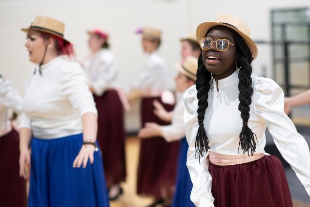 Westfield State voice students in a production of The Pirates of Penzance