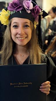 A Westfield State Banacos student at graduation