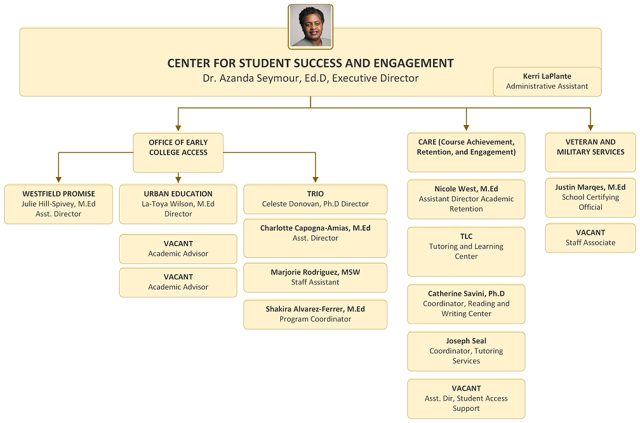 Organization chart for the Center for Student Success and Engagement, Part 2