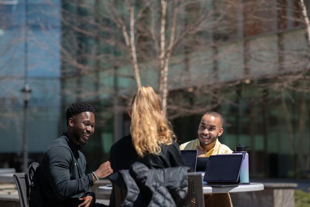 Students on campus 