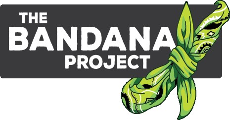 Green bandana next to the words The Bandana Project