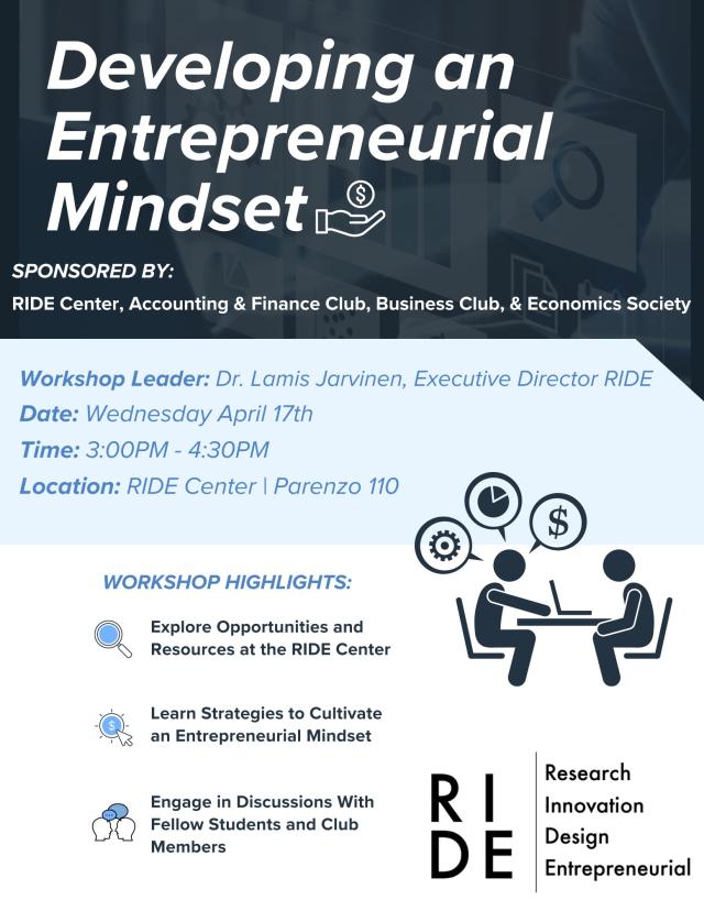 entrepreneurial mindset workshop