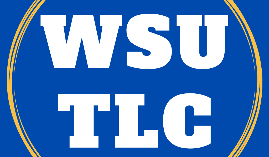 WSU TLC dispalyed in a yellow circle with a blue background