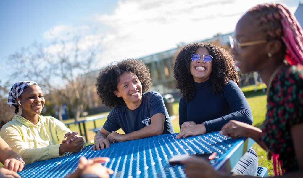 Students laughing