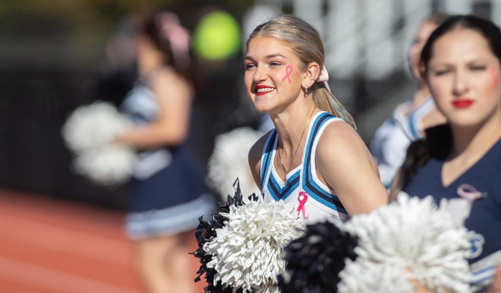 Cheerleader at Homecoming