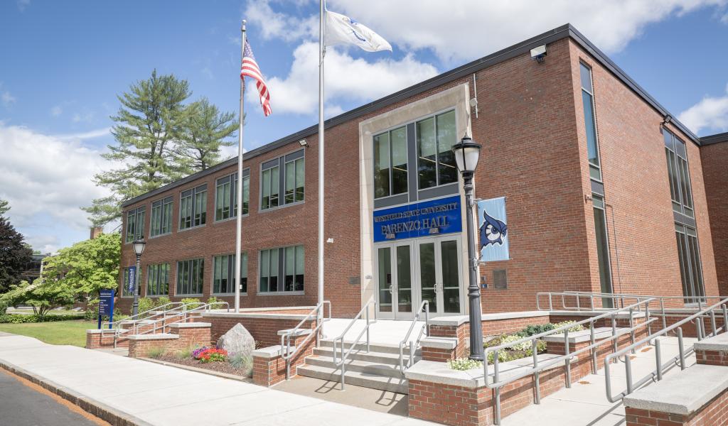 Outside shot of renovated Parenzo Hall